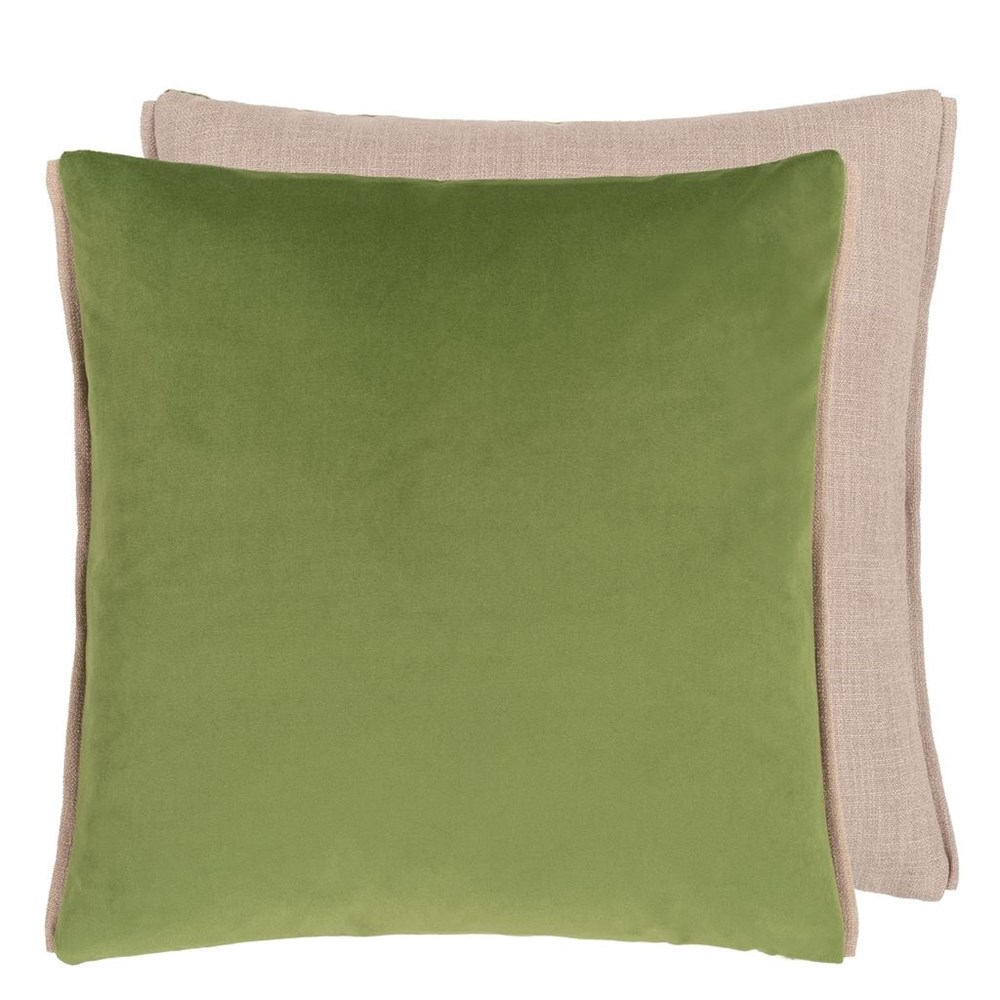 Velluto Velvet Plain Cushion by Designers Guild in Emerald Green